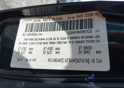 2006 Chrysler 300C из США, поврежденный, VIN 2C3LA63HX6H209575